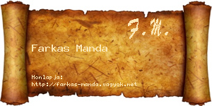 Farkas Manda névjegykártya